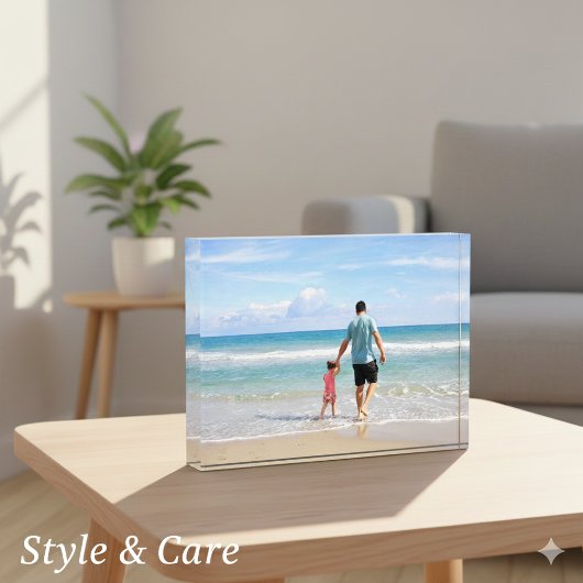 Elegant Personalized Acrylic Photo Plaque フォトブロック
