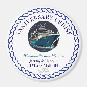 Elegant Personalized Anniversary Cruise Cabin Door マグネット (正面)