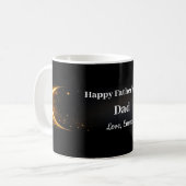 Elegant Personalized Black Gold Happy Father’s Day コーヒーマグカップ (正面左)