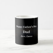 Elegant Personalized Black Gold Happy Father’s Day コーヒーマグカップ (中央)