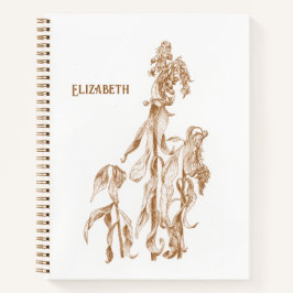 Elegant Personalized Botanical Illustration ノートブック