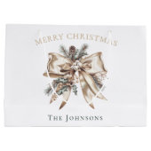 Elegant Personalized Christmas Gift Bag ラージペーパーバッグ (裏面)