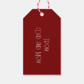 Elegant Personalized Christmas Star Custom ギフトタグ (裏面)