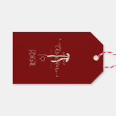 Elegant Personalized Christmas Star Custom ギフトタグ (正面(横))