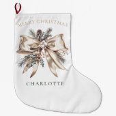 Elegant Personalized Christmas Stocking ラージクリスマスストッキング (正面)