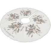 Elegant Personalized Christmas Tree Skirt ブラッシュドポリエステルツリースカート (アングル)
