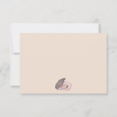 Elegant Personalized Coastal Oyster Watercolor ノートカード (裏面)