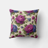 Elegant Personalized Cute Botanical Floral Chic クッション (裏面)