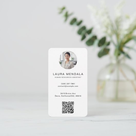 Elegant Personalized Editable Business Card Print 名刺 (スタンド正面)