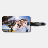 Elegant Personalized Family Photo Collage ラゲッジタグ (裏面横)