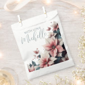 Elegant Personalized Floral フェイバーバッグ (クリップ留めされた状態)