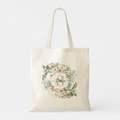 Elegant Personalized Floral Monogram Name Tote トートバッグ (裏面)