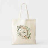 Elegant Personalized Floral Monogram Name Tote トートバッグ (正面)