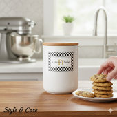 Elegant Personalized Food Label with Monogram Desi フードラベル