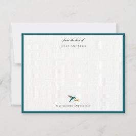 Elegant personalized hummingbird ノートカード