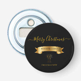 Elegant Personalized Merry Christmas Bottle Opener 栓抜き