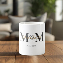 Elegant Personalized Mom Name Est Year Mug