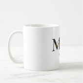 Elegant Personalized Mom Name Est Year Mug コーヒーマグカップ (左)