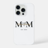 Elegant Personalized Mom Name Est Year Phone Case iPhoneケース (裏面)