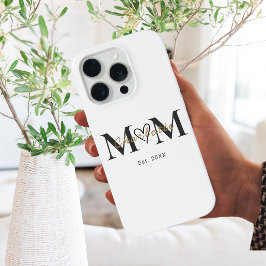 Elegant Personalized Mom Name Est Year Phone Case iPhone 15 Proケース