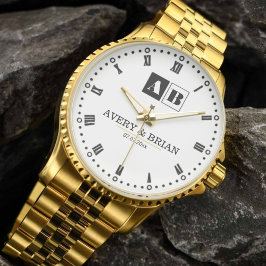 Elegant Personalized Monogram  腕時計