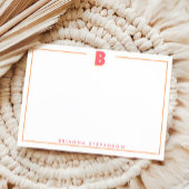 Elegant Personalized Monogram 3D Letter B Initial  ノートカード