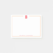 Elegant Personalized Monogram 3D Letter B Initial  ポストイット (正面)