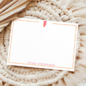 Elegant Personalized Monogram 3D Letter F Initial  ノートカード