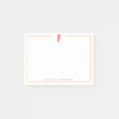 Elegant Personalized Monogram 3D Letter F Initial  ポストイット (正面)