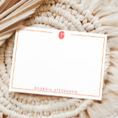 Elegant Personalized Monogram 3D Letter G Initial  ノートカード