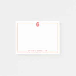 Elegant Personalized Monogram 3D Letter G Initial  ポストイット