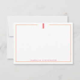 Elegant Personalized Monogram 3D Letter I Initial  ノートカード