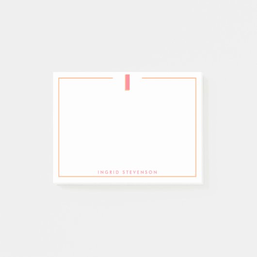 Elegant Personalized Monogram 3D Letter I Initial ポストイット (正面)