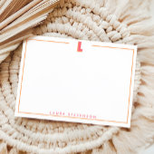 Elegant Personalized Monogram 3D Letter L Initial ノートカード