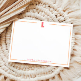 Elegant Personalized Monogram 3D Letter L Initial  ノートカード