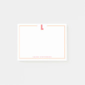 Elegant Personalized Monogram 3D Letter L Initial  ポストイット (正面)