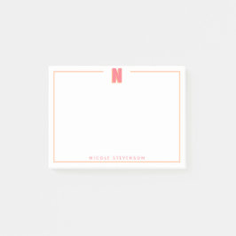 Elegant Personalized Monogram 3D Letter N Initial  ポストイット