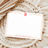 Elegant Personalized Monogram 3D Letter O Initial  ノートカード