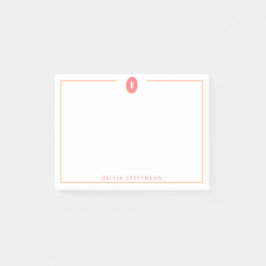 Elegant Personalized Monogram 3D Letter O Initial  ポストイット