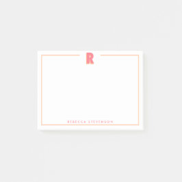 Elegant Personalized Monogram 3D Letter R Initial  ポストイット