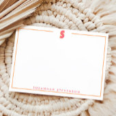 Elegant Personalized Monogram 3D Letter S Initial  ノートカード