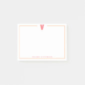 Elegant Personalized Monogram 3D Letter V Initial  ポストイット (正面)