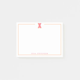 Elegant Personalized Monogram 3D Letter X Initial ポストイット