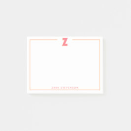Elegant Personalized Monogram 3D Letter Z Initial  ポストイット