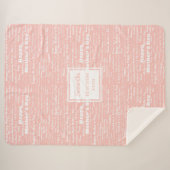 Elegant Personalized Mother’s Day Gift Blanket シェルパブランケット (正面(横))