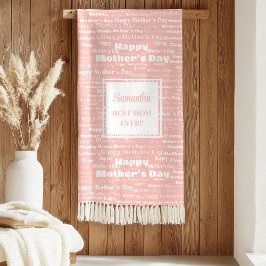 Elegant Personalized Mother’s Day Gift Blanket シェルパブランケット
