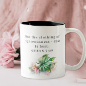 Elegant Personalized Name Hijab Mug | Quran 7:26 ツートーンマグカップ