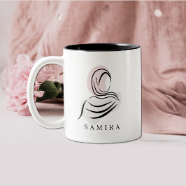 Elegant Personalized Name Hijab Mug | Quran 7:26 ツートーンマグカップ