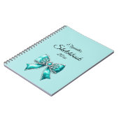 Elegant Personalized Name Notebook with Bow ノートブック (左側)
