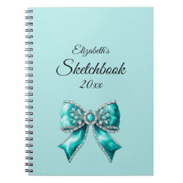 Elegant Personalized Name Notebook with Bow ノートブック
